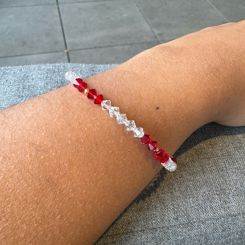 14k gold beaded bracelet - vintage 80s